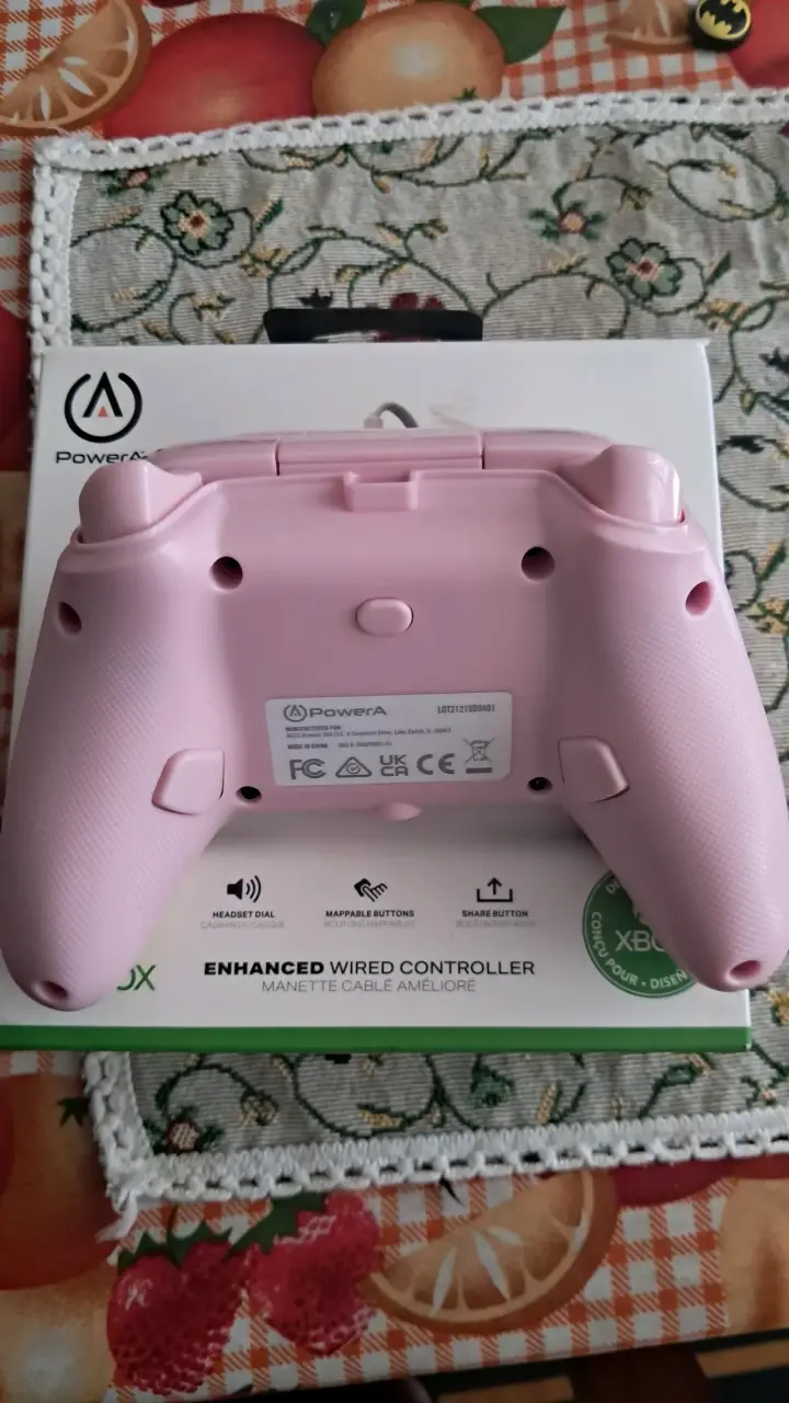 Mando para Xbox con cable rosa y amari - 3