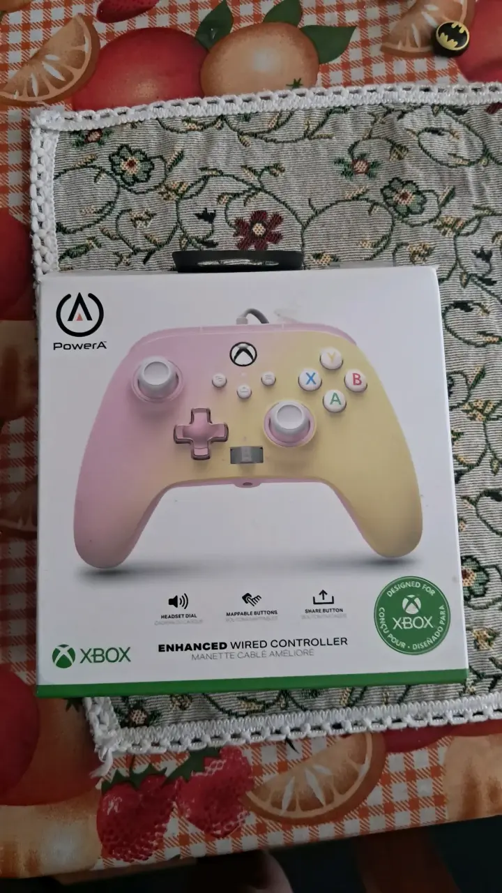 Mando para Xbox con cable rosa y amari - 5