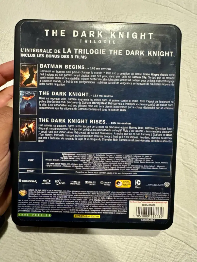 Trilogía The Dark Knight en Blu-ray Steel Book - 3