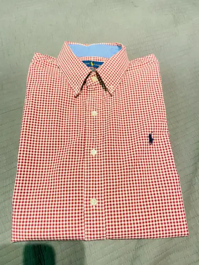 Camisa a cuadros Ralph Lauren roja para hombre - miniatura 1