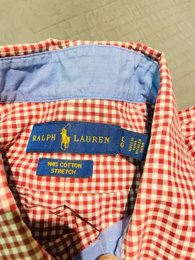 Camisa a cuadros Ralph Lauren roja para hombre - miniatura 3