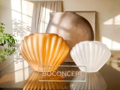 Florero de vidrio BoConcept diseño concha - miniatura 1