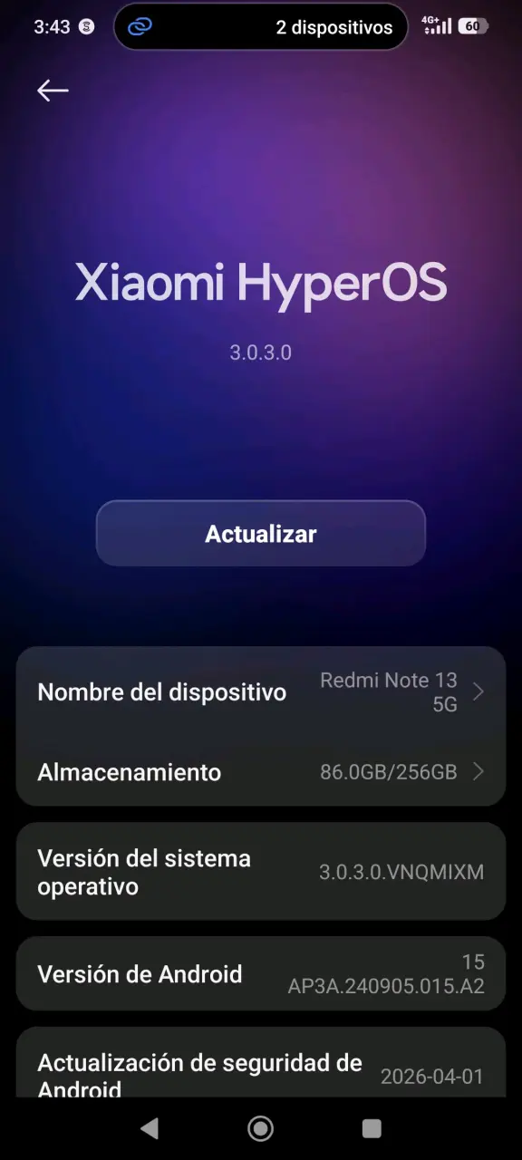 Smartphone Xiaomi Redmi Note 13 5G 256GB
