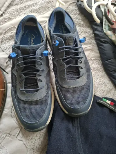 Zapatillas deportivas azules Clarks para hombre - miniatura 1