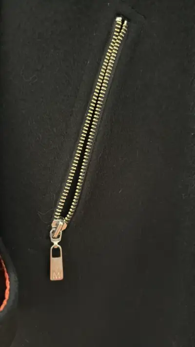 Abrigo negro Michael Kors con forro naranja - miniatura 4