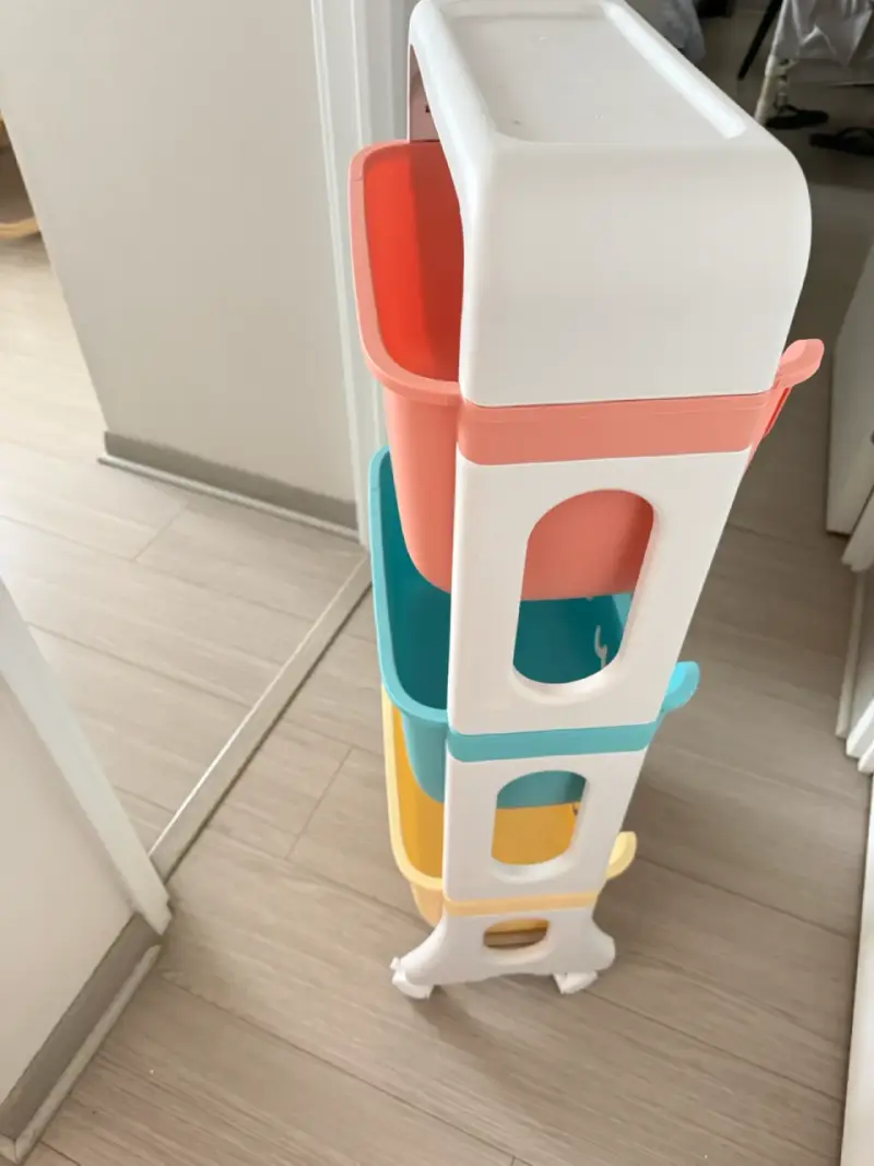 Carro organizador de plástico con 3 niveles - 2