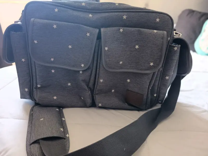 Bolso maternal gris con estrellas Infant - 2