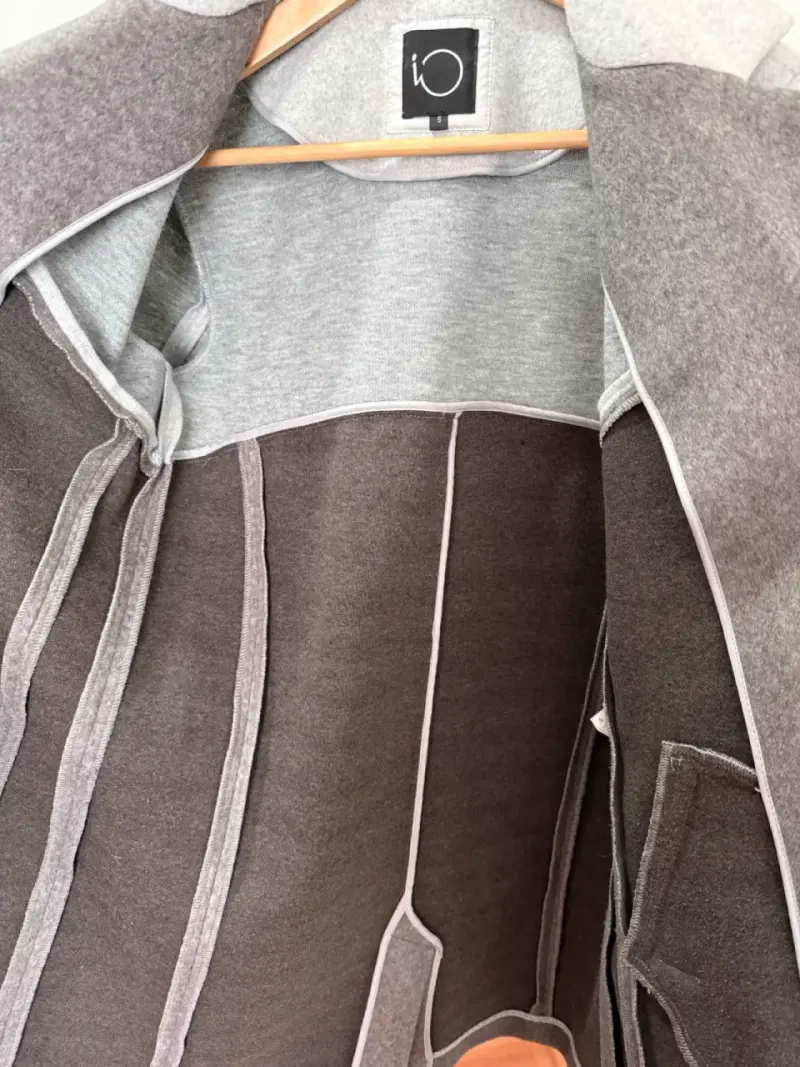 Abrigo de Lana Bicolor para Mujer iO - 2