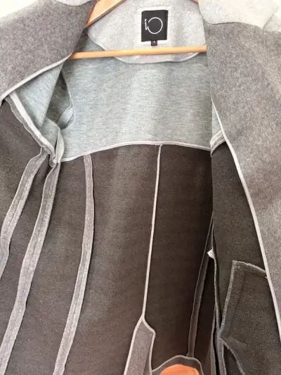 Abrigo de Lana Bicolor para Mujer iO - miniatura 2