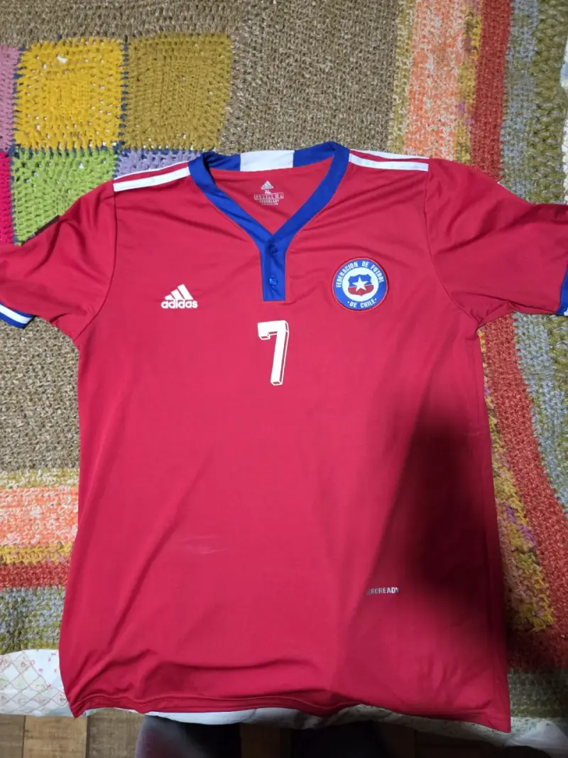 Camiseta Roja Selección Chile Adidas Número 7 - 1