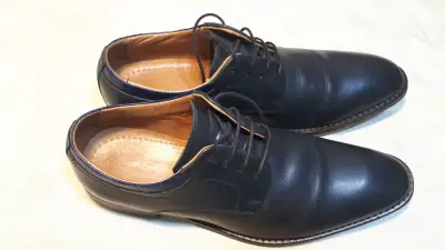 Zapatosde  vestir de cuero azul oscuro para hombre - miniatura 1