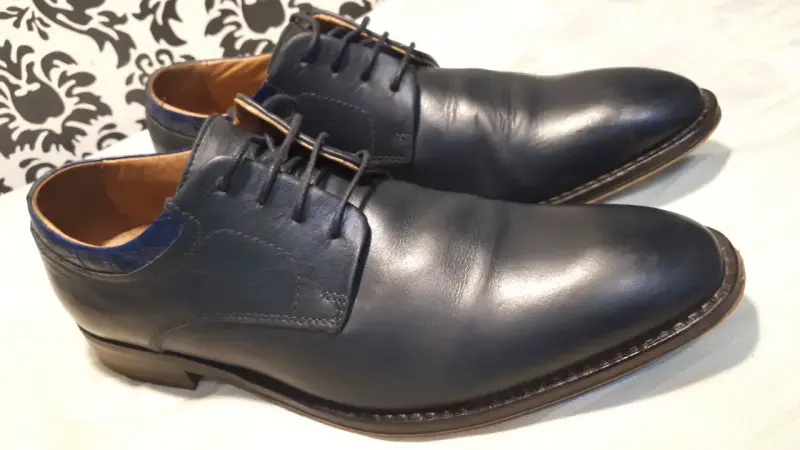 Zapatosde  vestir de cuero azul oscuro para hombre - 3