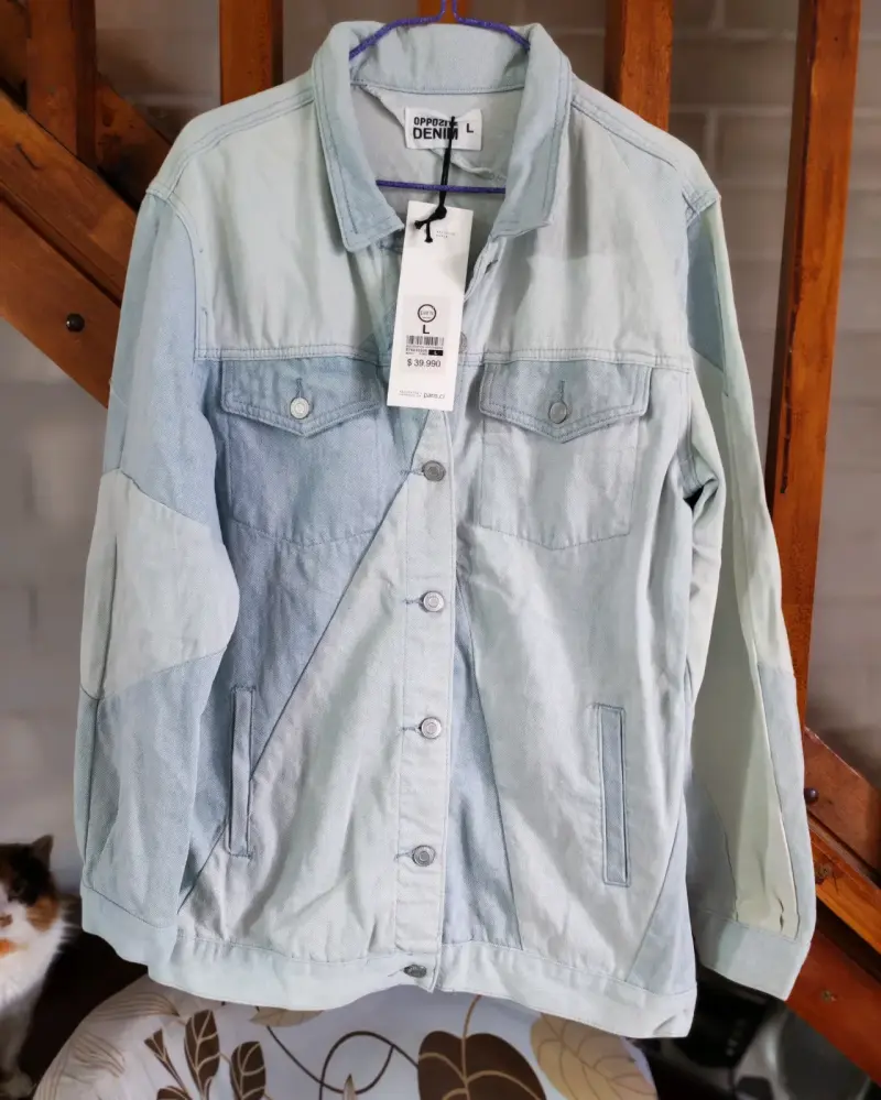 Chaqueta de mezclilla Opposite Denim azul claro