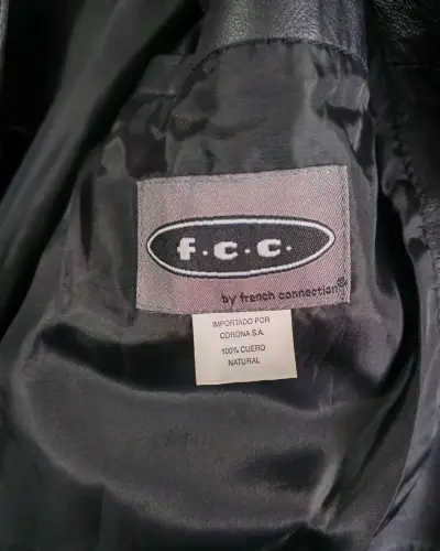 Chaqueta de cuero negra para mujer French Connecti - miniatura 2