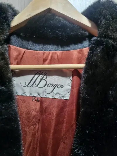 Abrigo vintage  Berger Búfalo marrón oscuro - miniatura 2