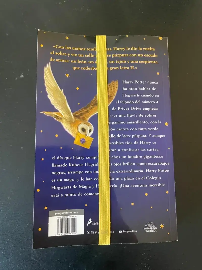 Libro Harry Potter y la Piedra Filosofal con marcador Hufflepuff - 3