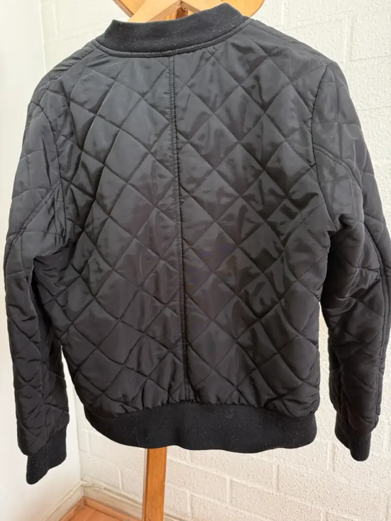 Chaqueta bomber acolchada negra - 2