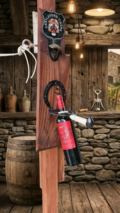 Abridor de botellas rústico con herraduras - miniatura 3