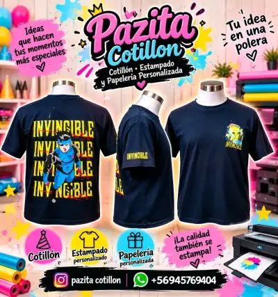 Polera personalizada Invincible estampado - miniatura 1