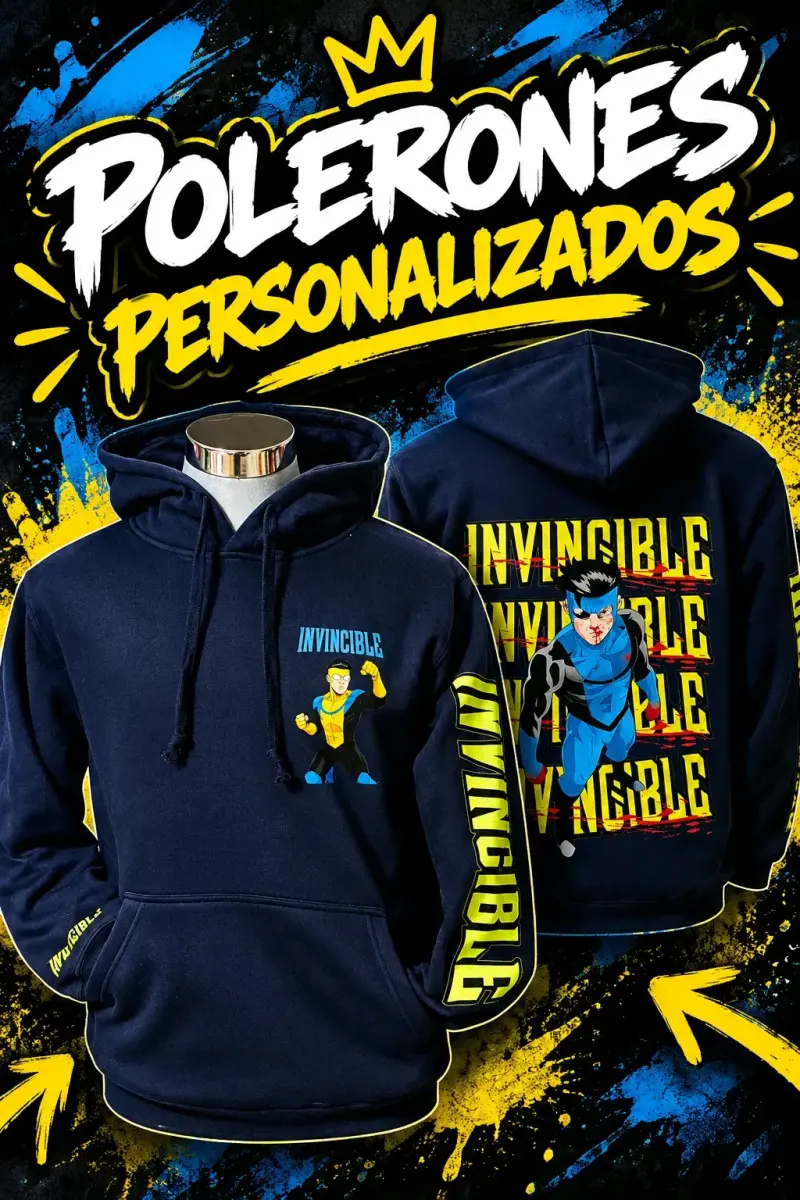 Polera personalizada Invincible estampado - 3