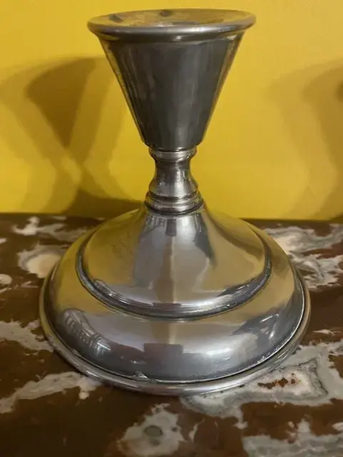 Par de candelabros de metal vintage - 3