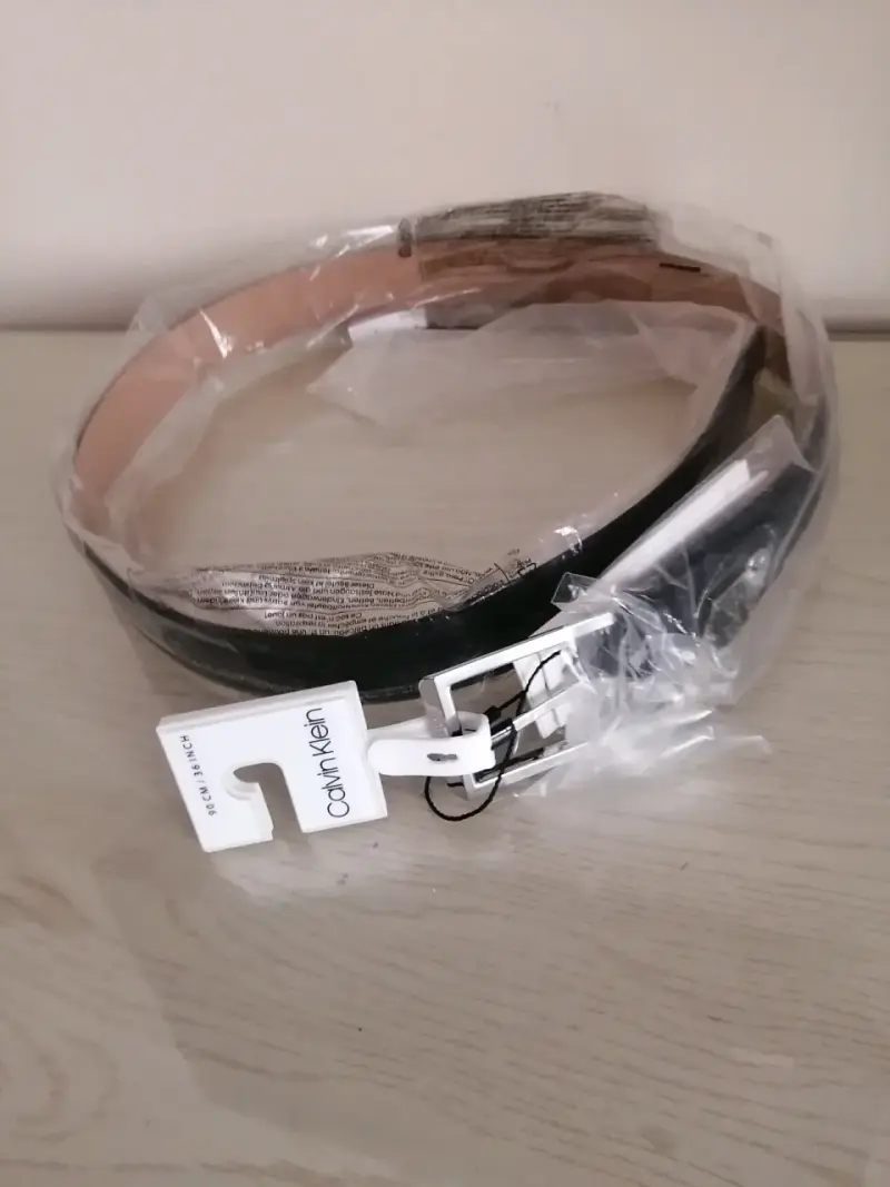 Cinturón de cuero negro Calvin Klein 90 cm nuevo - 4