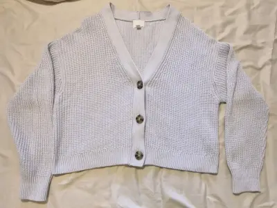 Cárdigan celeste claro H&M para mujer - miniatura 1