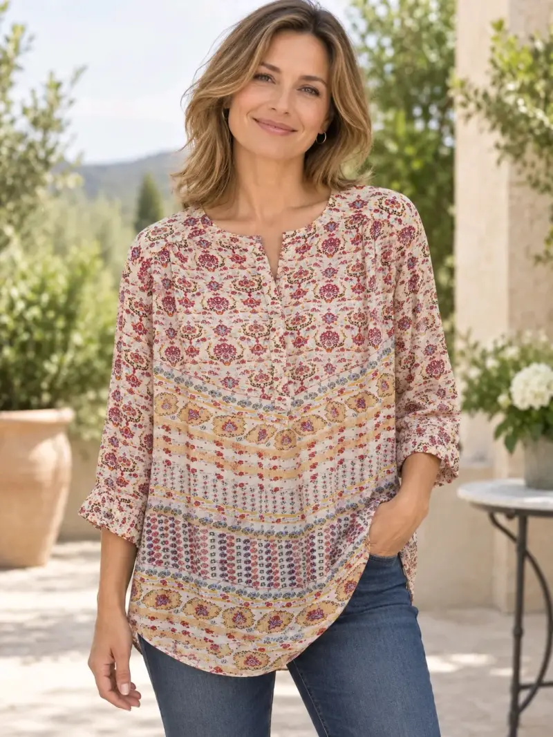 Blusa estampada floral Nine West - 1