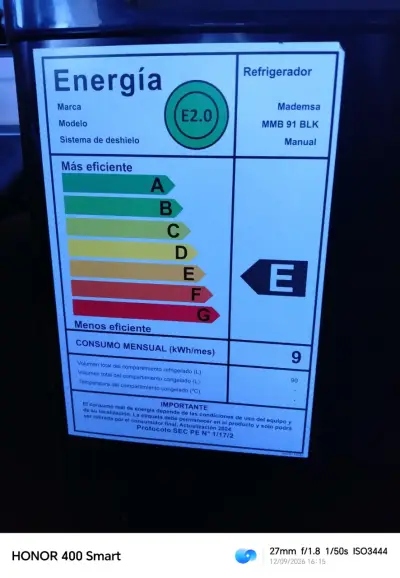 Refrigerador Mademsa MMB 91 BLK eficiente - miniatura 1