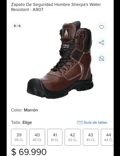 Botas de seguridad marrones Sherpa's A907 - miniatura 3
