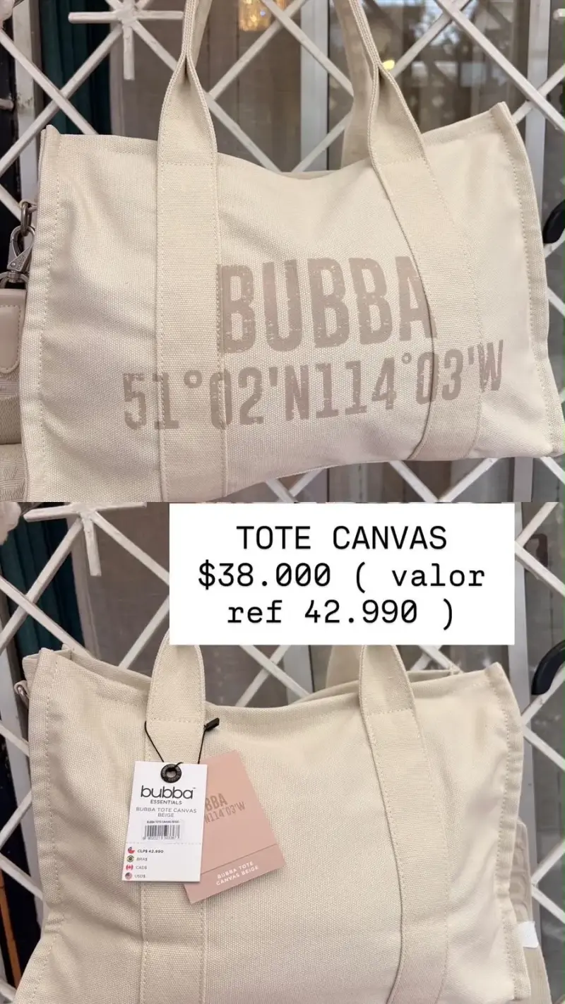 Bolso tote de canvas beige Bubba Essentials