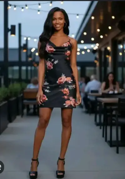 Vestido floral Guess con tirantes de cadena - miniatura 5