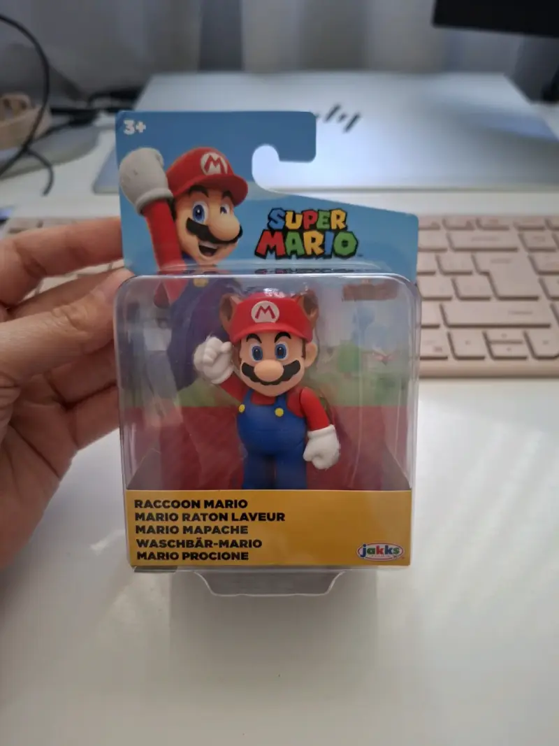 Figura de acción Raccoon Mario Super Mario