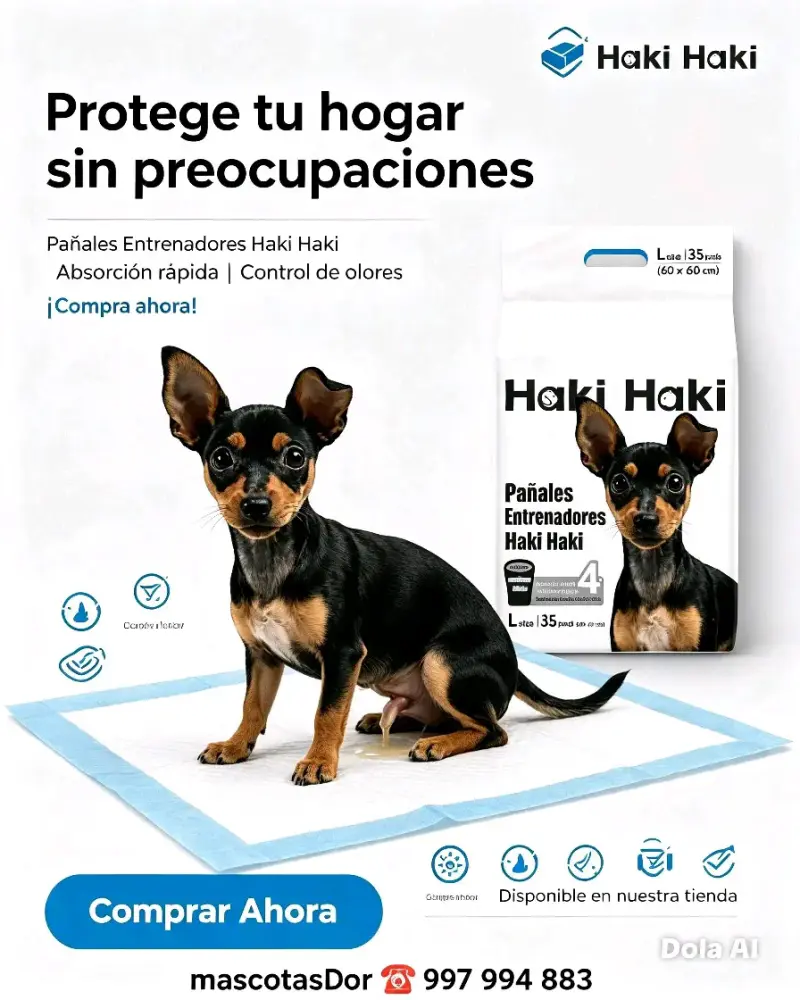 Pañales entrenadores Haki Haki para perros 60x60cm - 2
