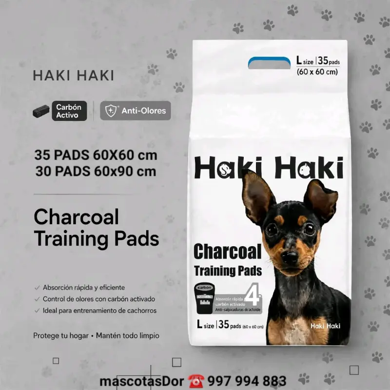 Pañales Entrenadores Haki Haki 30 Pads de 60x90cm - 3