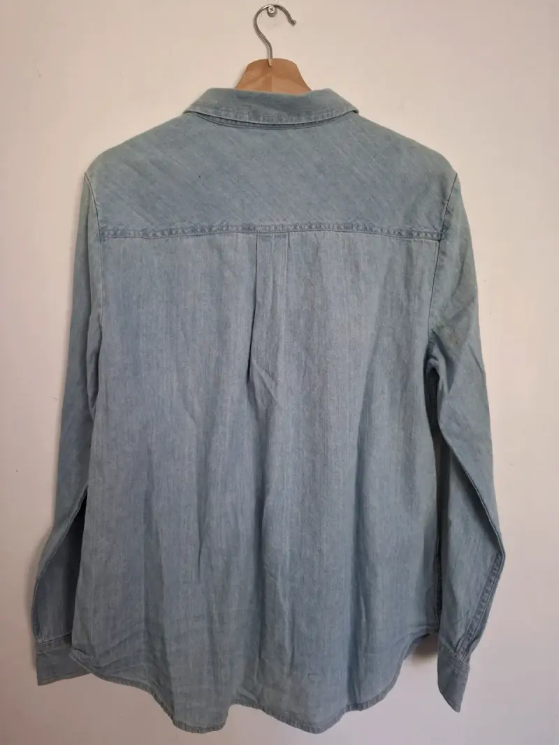Camisa de mezclilla azul claro - 3