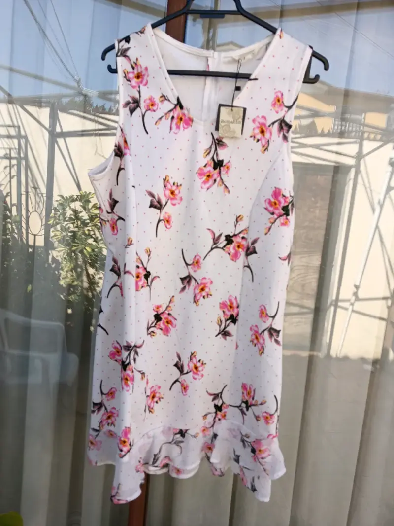 Vestido floral sin mangas para mujer - 1