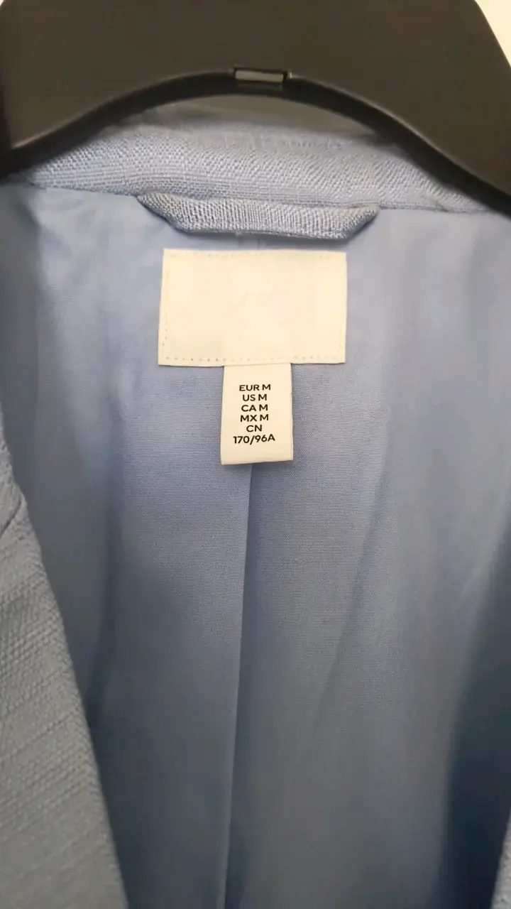 Blazer azul claro para mujer talla M - 2