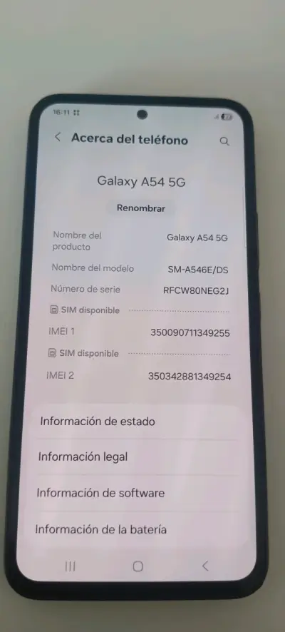 Samsung Galaxy A54 5G en buen estado - miniatura 1