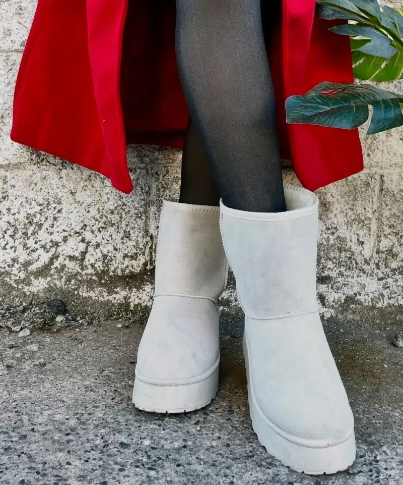 Botas de invierno gris claro para mujer - 3