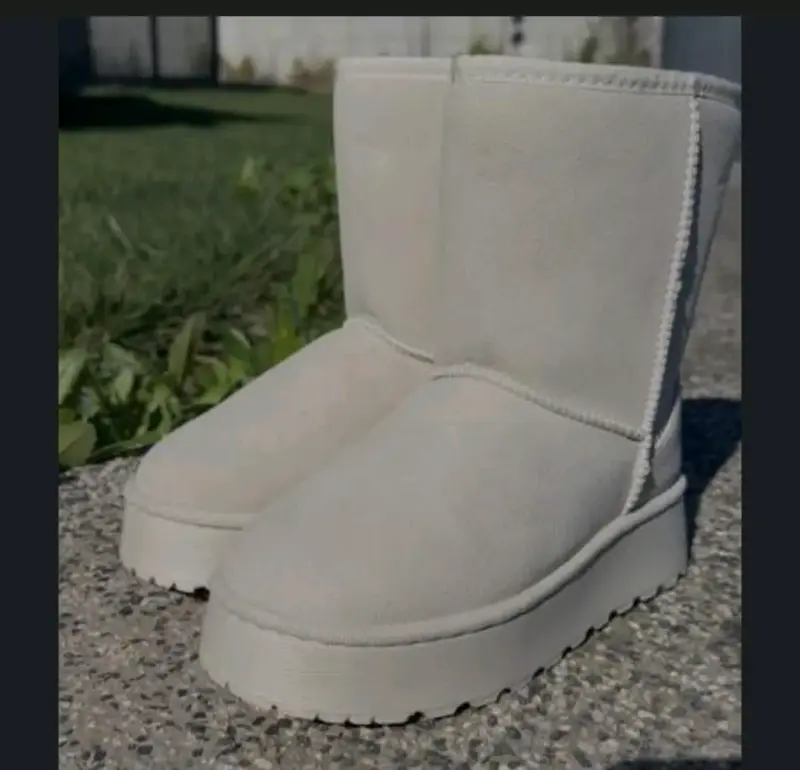 Botas de invierno gris claro para mujer - 5
