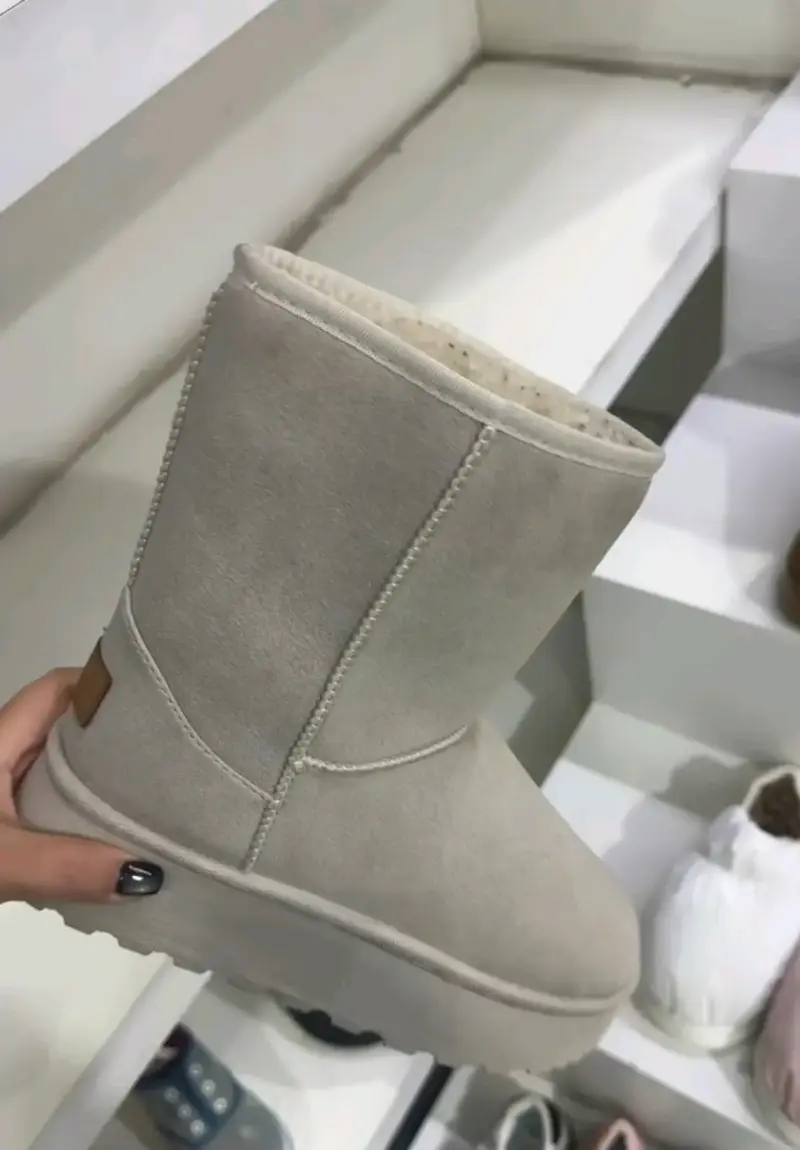 Botas de invierno gris claro para mujer - 6