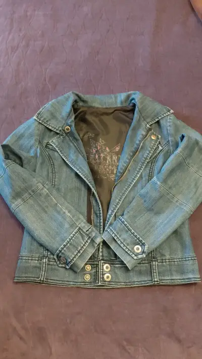 Chaqueta de mezclilla entallada americanino mujer - miniatura 1