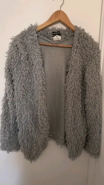 Chaqueta de felpa gris Oppozite talla M - miniatura 1