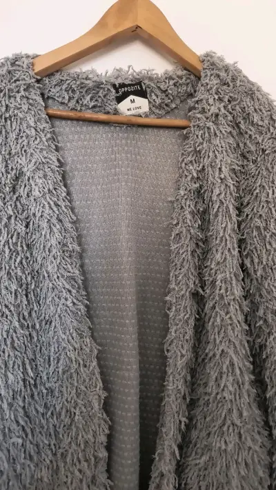 Chaqueta de felpa gris Oppozite talla M - miniatura 3