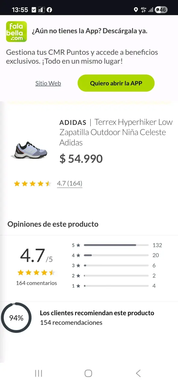 Zapatillas Outdoor Niña Adidas Terrex Celeste - 1