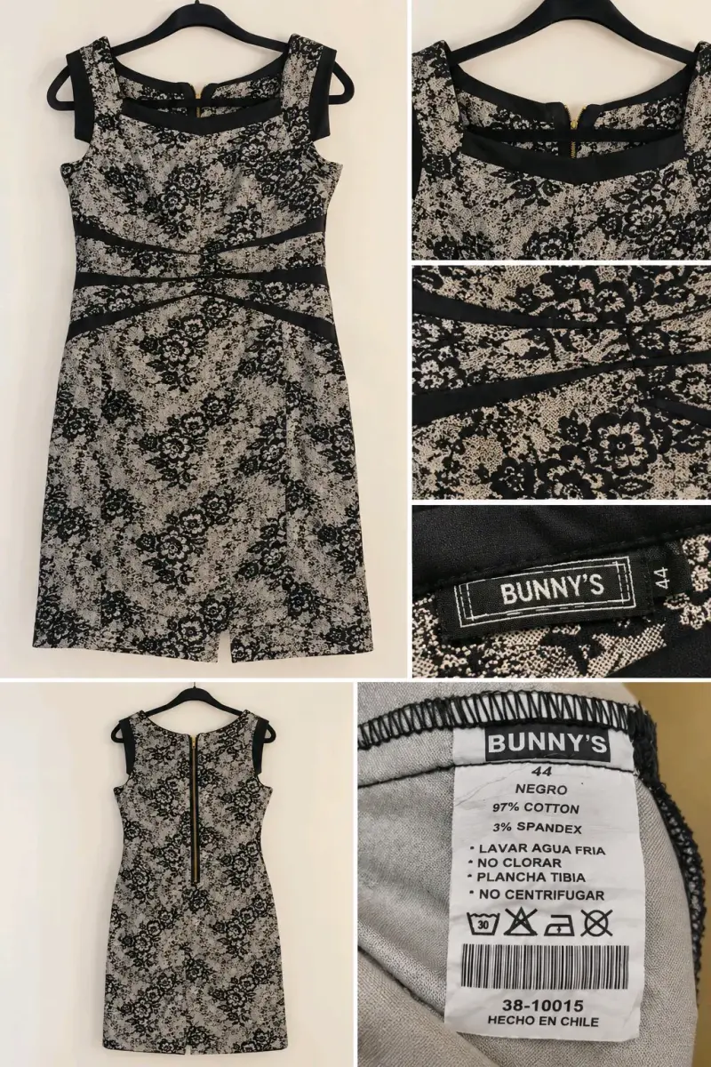 Vestido de encaje negro Bunny's talla 44