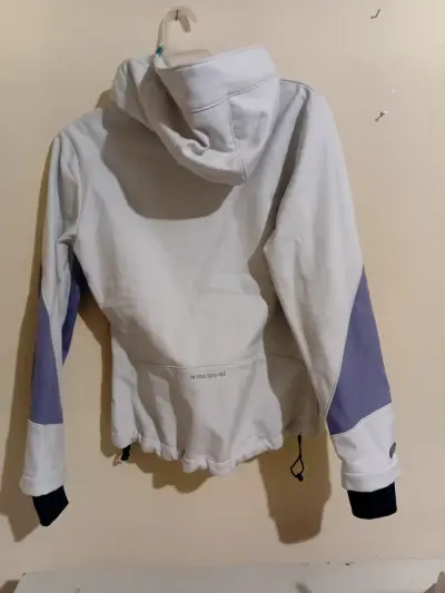 Chaqueta deportiva blanca con capucha Le Coq Sportif - miniatura 4