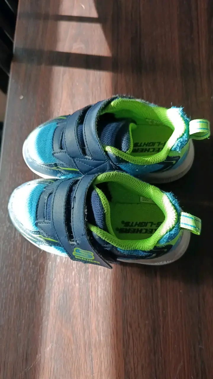 Zapatillas deportivas para niños Skechers azul y verde - 3