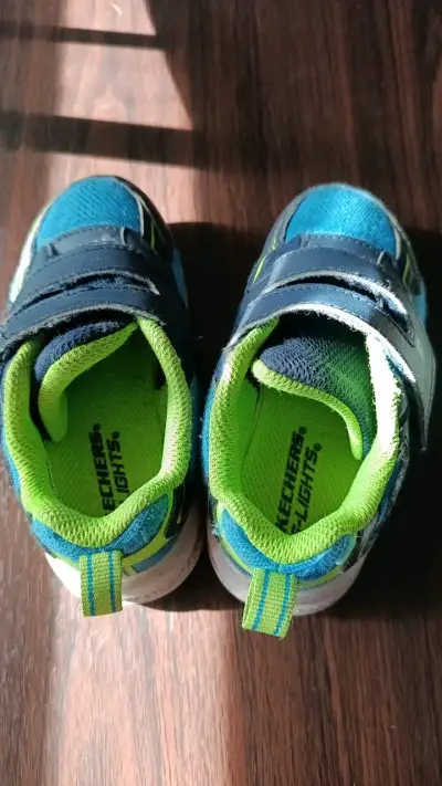 Zapatillas deportivas para niños Skechers azul y verde - miniatura 5